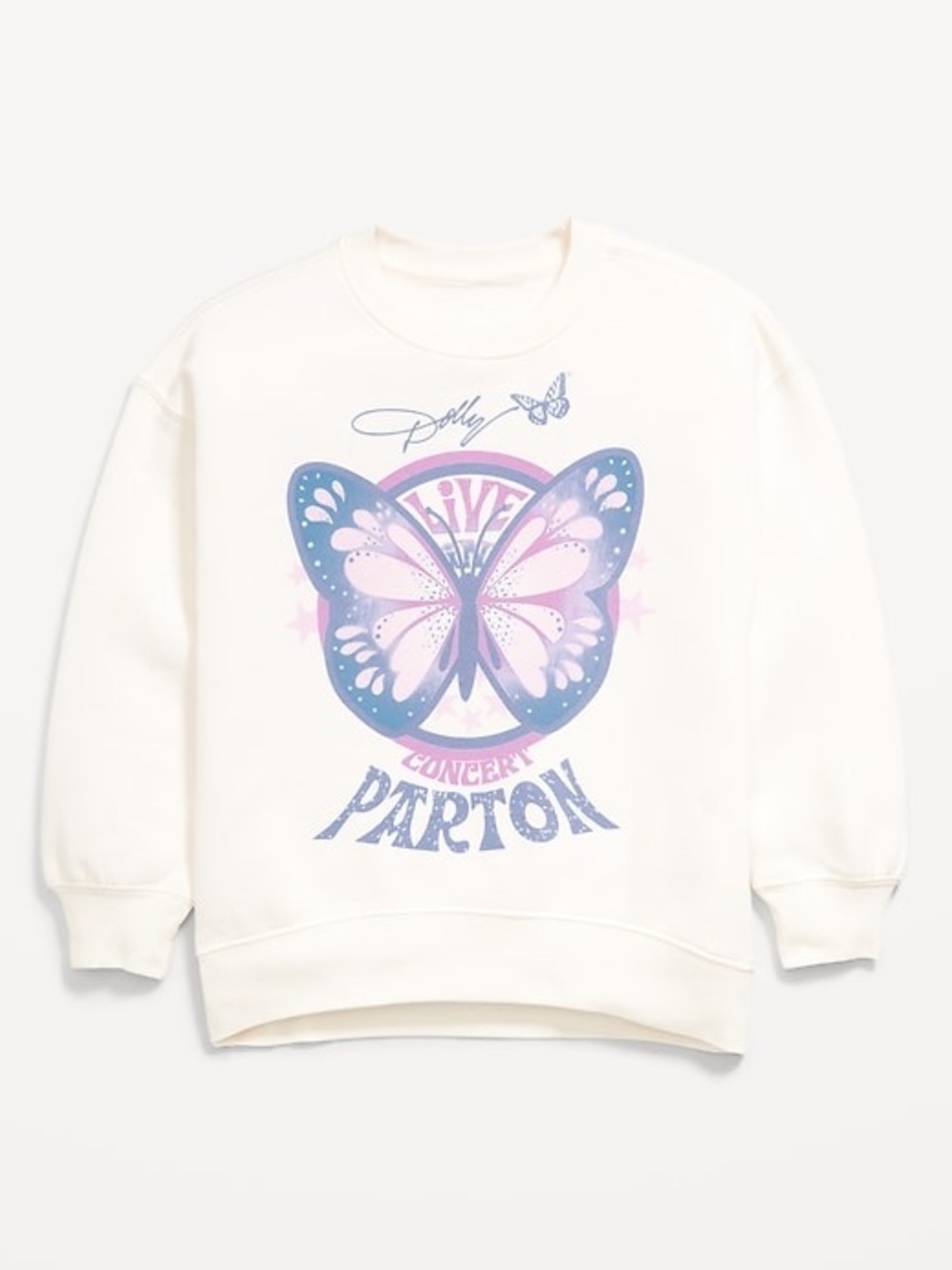 Dolly Parton Butterfly Graphic Kids Sweatshirt
